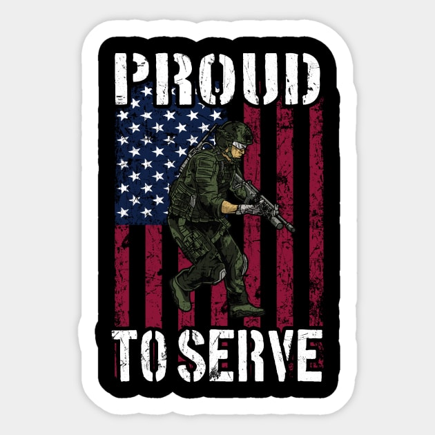 Proud to serve Sticker by Foxxy Merch